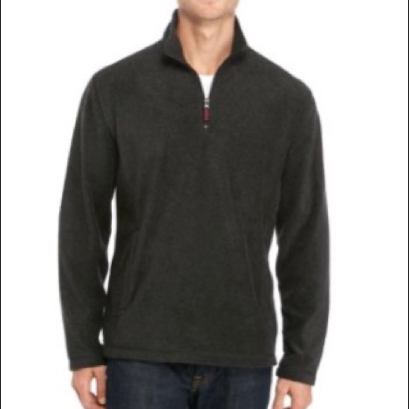 NEW Men’s Mock half zip long sleeve gray pull over - Picture 1 of 7